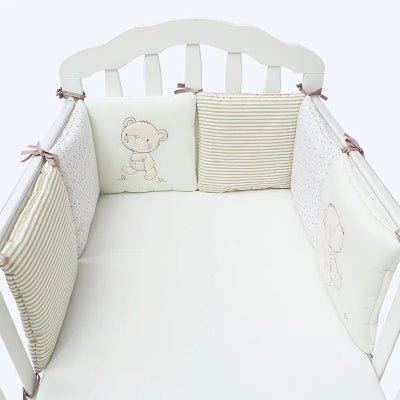 tour de lit bébé | Coton 6 Coussins - BEBE UNIVERS DU SOMMEIL