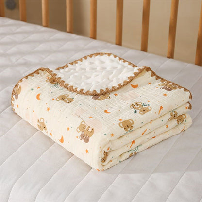 couverture bébé coton bio texture moelleuse douce hypoallergénique pour berceau lit chambre nourrisson respirant