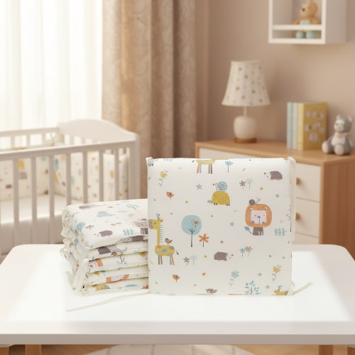 Tour de lit motifs animaux lot 6 chambre bébé décorée