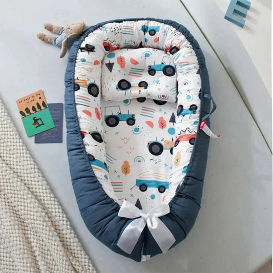 Berceau Bébé - NidPortableBébé™ - Voiture Bleue - Bébé Univers du Sommeil