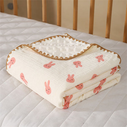 Couverture  bébé coton bio texture douce moelleuse hypoallergénique respirant pour lit berceau chambre nourrisson sécurisé