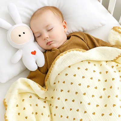 Couverture bébé coton bio douceur naturelle douce chambre nourrisson confort chaleur légère respirante hypoallergénique
