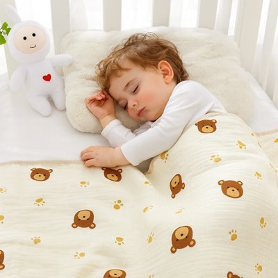 Couverture  bébé coton bio naturel doux sécurisé chambre nourrisson protection chaleur légère confort