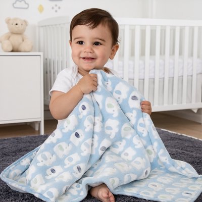 Couverture bebe | Velours Douceur - BEBE UNIVERS DU SOMMEIL