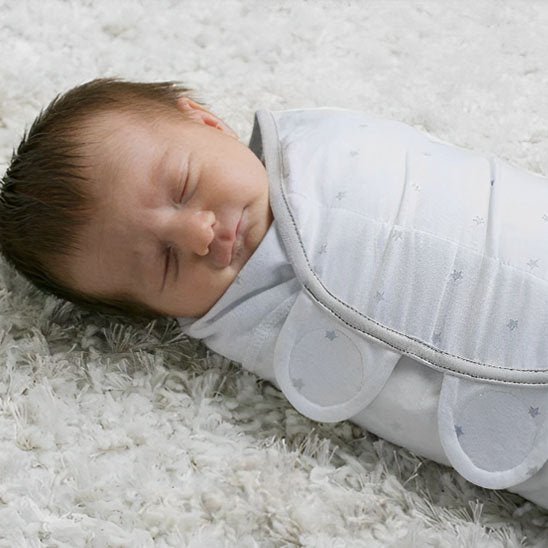 Couverture emmaillotage blanche étoiles grises nouveau-né dort tapis moelleux beige doudou sommeil nourrisson confort