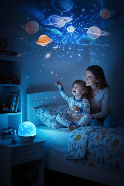 Veilleuse Projecteur Galaxie | Planètes et Étoiles pour Chambre Bébé - BEBE UNIVERS DU SOMMEIL
