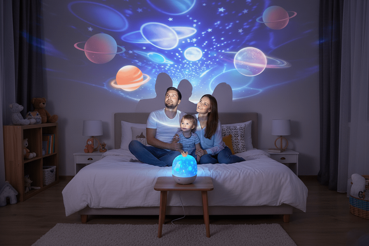 Veilleuse Projecteur Galaxie | Planètes et Étoiles pour Chambre Bébé - BEBE UNIVERS DU SOMMEIL