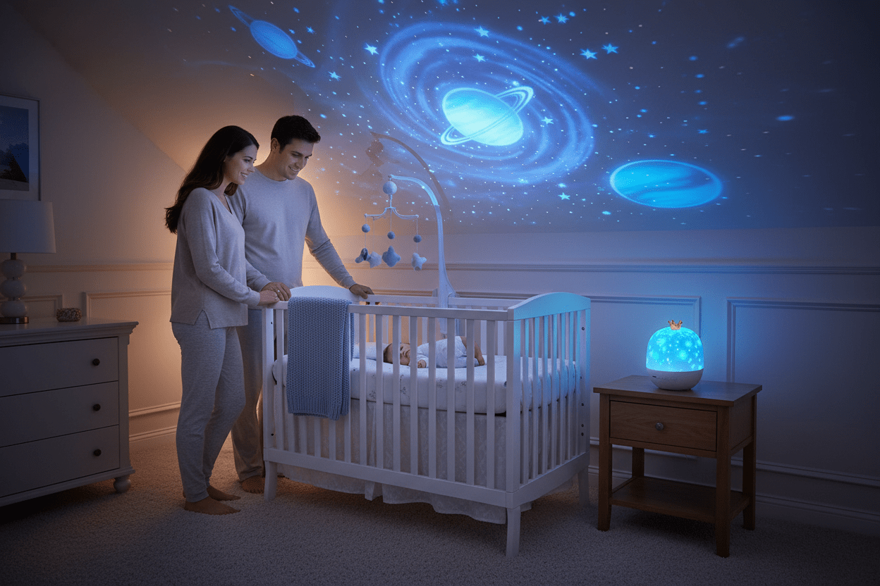 Veilleuse Projecteur Galaxie | Planètes et Étoiles pour Chambre Bébé - BEBE UNIVERS DU SOMMEIL