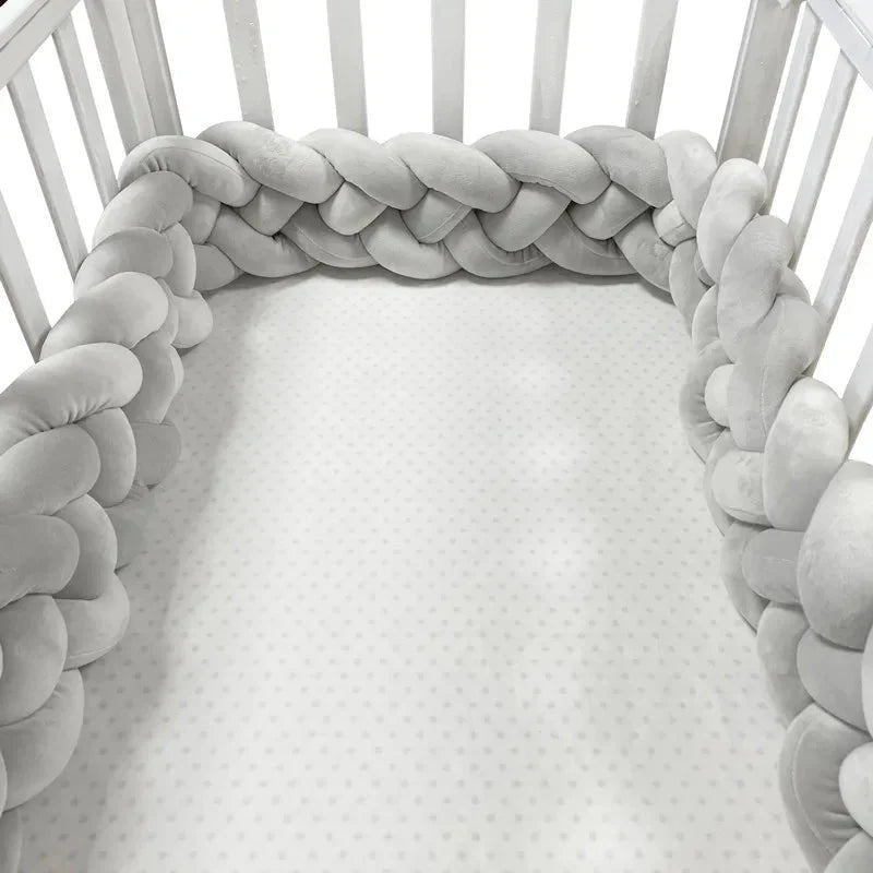 Tour de Lit Bebe - CozyKnot™ - Gris - Bébé Univers du Sommeil