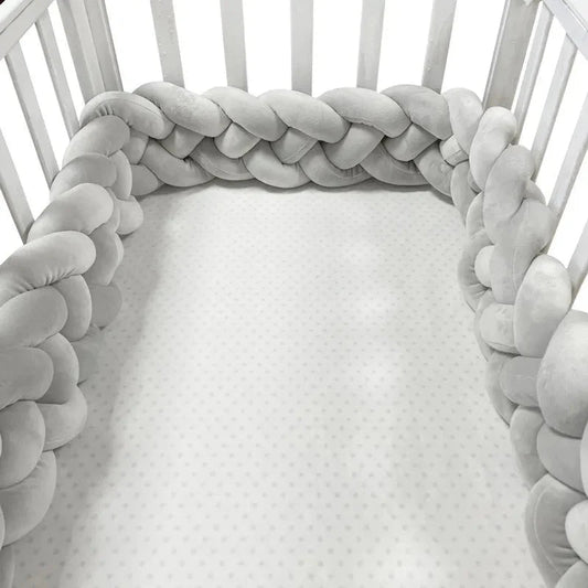 Tour de Lit Bebe - CozyKnot™ - Gris - Bébé Univers du Sommeil